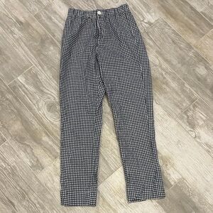 Brandy Melville Blue and White Checkered Ankle Pants